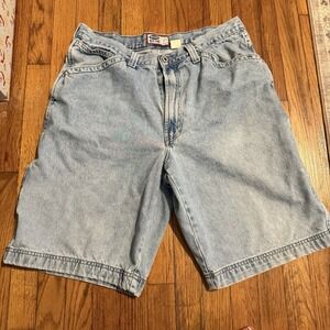 Vintage‎ Old Navy Light Wash Blue Denim Shorts Jorts Button Fly Men's 36 90s Y2K